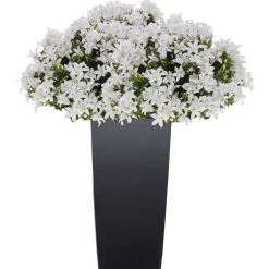 Bloempot/plantenpot Urbi - antraciet - 24 x 24 x 45 cm