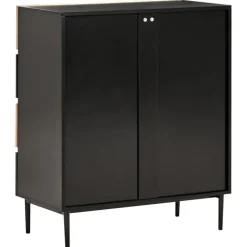 BLYTHE- Ladekast 4 lades - Zwart/Bruin - MDF