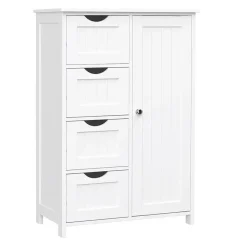 Bobbel Home - Badkamerkast - 4 laden - Houten - Wit