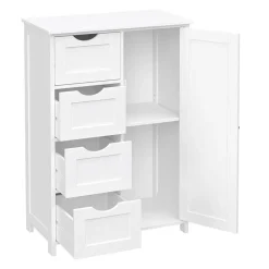 Bobbel Home - Badkamerkast - 4 laden - Houten - Wit