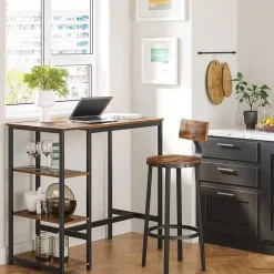 Bobbel Home - Bartafel - Donkerbruin - 109 x 60 x 100 cm