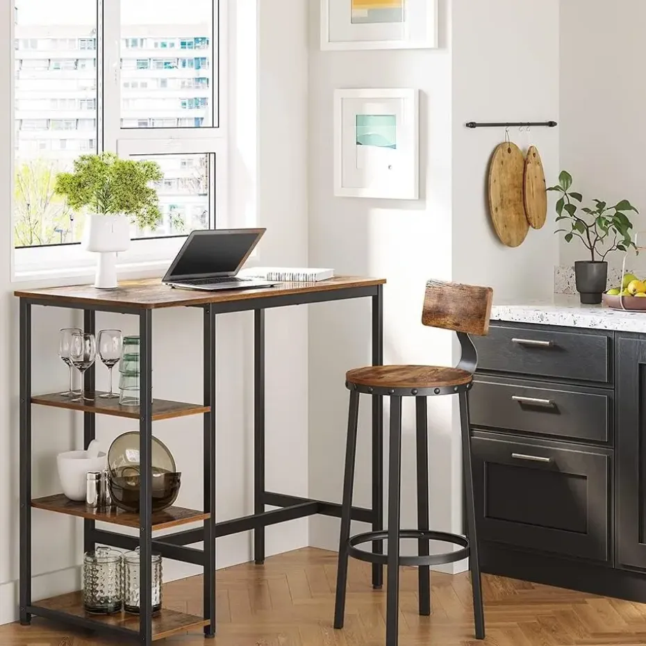 Bobbel Home - Bartafel - Donkerbruin - 109 x 60 x 100 cm