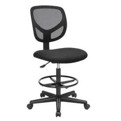 Bobbel Home - Ergonomische bureaustoel - Verstelbare voetsteun - Zwart