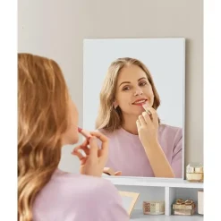 Bobbel Home - Kaptafel met rechthoekige spiegel - Wit