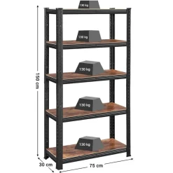 Bobbel Home - Stellingkast - Industriële Opbergrek - Verstelbare planken -