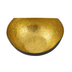 Bobbel Home - Waxinelichthouder set 2 stuks Kandelaar Love bowl vorm zwart mat