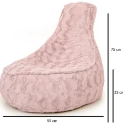 Bobbel Home - Zitzak Stoelvorm - Florance - Faux fur - Zitstoel - 100 liter