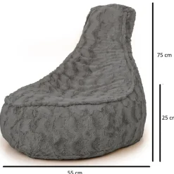 Bobbel Home - Zitzak Stoelvorm - Florance - Faux fur - Zitstoel - 100 liter -