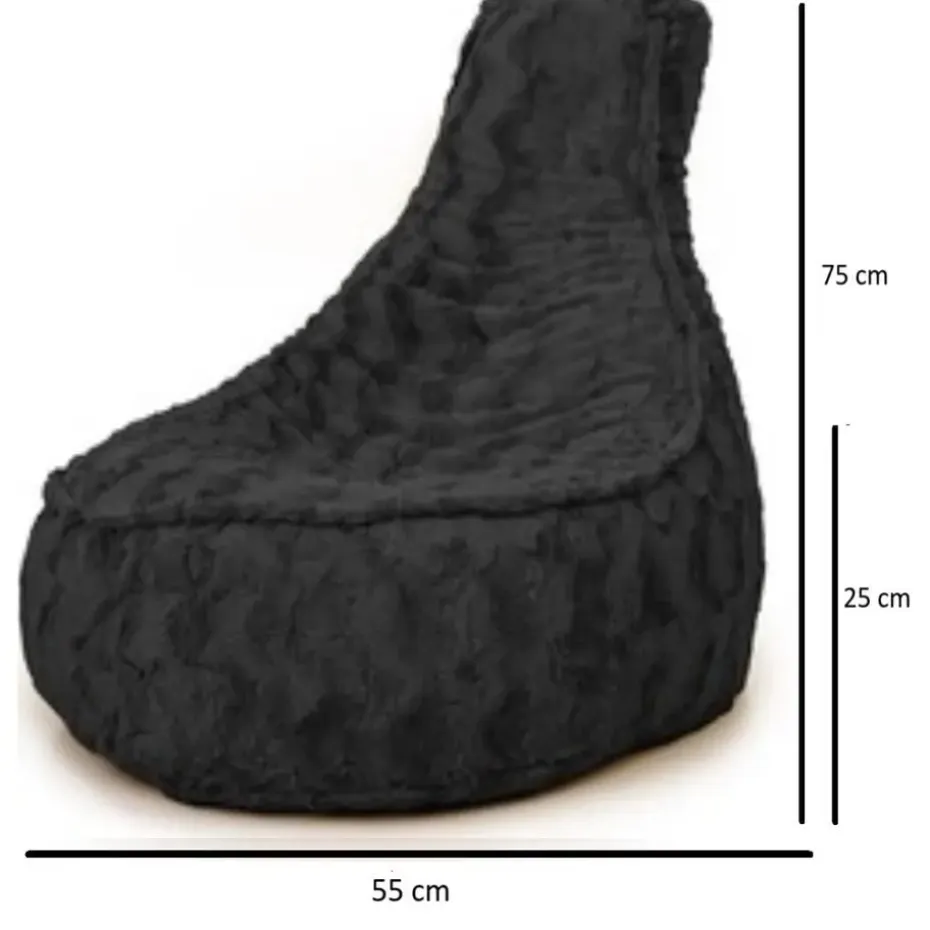 Bobbel Home - Zitzak Stoelvorm - Florance - Faux fur - Zitstoel - 100 liter -