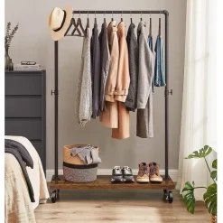 Bobbel Home Kledingrek Metaal - Zwart en bruin