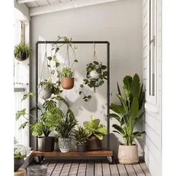 Bobbel Home Kledingrek Metaal - Zwart en bruin