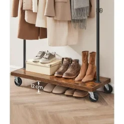 Bobbel Home Kledingrek Metaal - Zwart en bruin