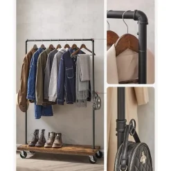 Bobbel Home Kledingrek Metaal - Zwart en bruin