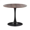 BOCA - Ronde eettafel - Donkere houtkleur - 90 cm - MDF