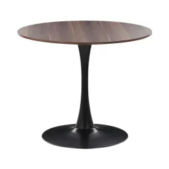 BOCA - Ronde eettafel - Donkere houtkleur - 90 cm - MDF