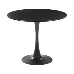 BOCA - Ronde eettafel - Zwart - 90 cm - MDF