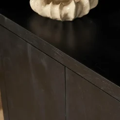 Boekenkast Zwart Hout - 90x45x200cm - Brussel