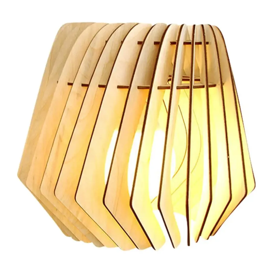 Bomerango Spin M houten lampenkap medium - Ø 37 cm