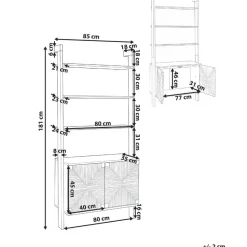 BONDI - Boekenkast - Lichtbruin - Spaanplaat/Papiertouw