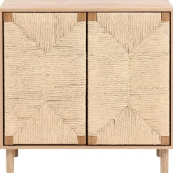 BONDI - Dressoir - Lichtbruin - 80 cm - Spaanplaat/Papiertouw