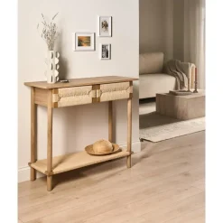 BONDI - Sidetable - Lichtbruin - Spaanplaat/Papierkoord