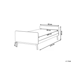BONNAC - Eenpersoonsbed - Grijs - 90 x 200 cm - Dennenhout