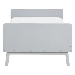BONNAC - Eenpersoonsbed - Grijs - 90 x 200 cm - Dennenhout