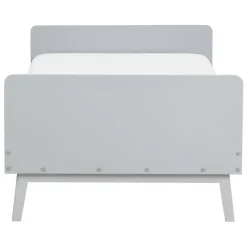 BONNAC - Eenpersoonsbed - Grijs - 90 x 200 cm - Dennenhout