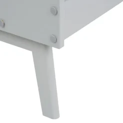 BONNAC - Eenpersoonsbed - Grijs - 90 x 200 cm - Dennenhout