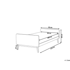 BONNAC - Eenpersoonsbed - Lichtblauw - 90 x 200 cm - Dennenhout