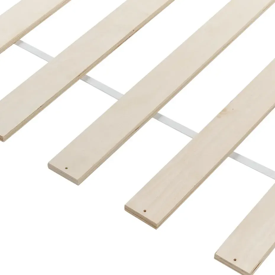 BONNAC - Eenpersoonsbed - Lichtroze - 90 x 200 cm - Dennenhout