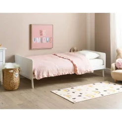 BONNAC - Eenpersoonsbed - Wit - 90 x 200 cm - Dennenhout