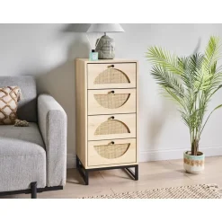 BOTWOOD - Ladekast 4 lades - Lichtbruin - Vezelplaat