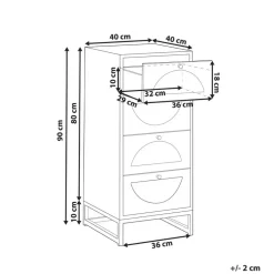 BOTWOOD - Ladekast 4 lades - Lichtbruin - Vezelplaat