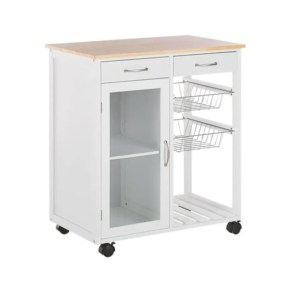 BOVES - Keukentrolley - Wit - MDF