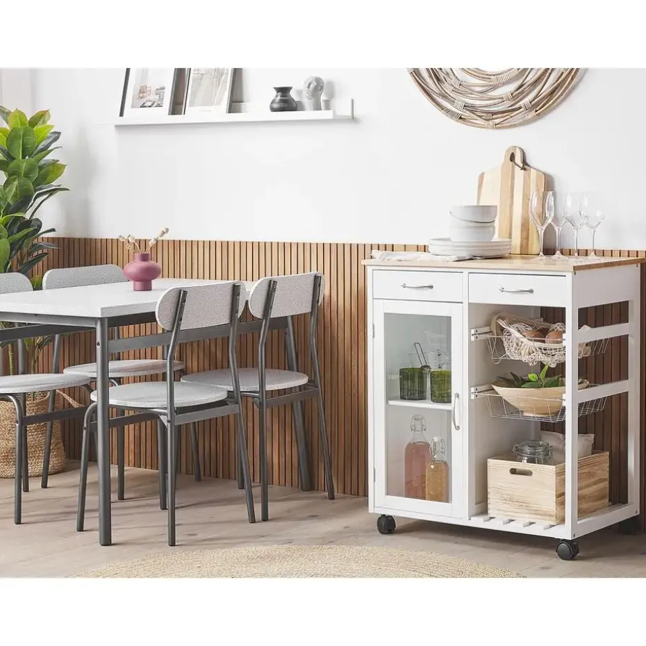 BOVES - Keukentrolley - Wit - MDF