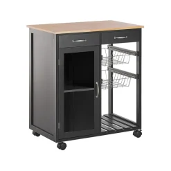 BOVES - Keukentrolley - Zwart - MDF