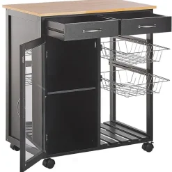 BOVES - Keukentrolley - Zwart - MDF