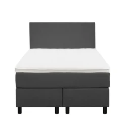 Boxspring Liv egaal - antraciet - 120x200 cm - ronde poot