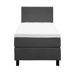 Boxspring Liv egaal - antraciet - 90x200 cm - vierkante poot