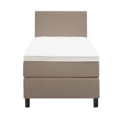 Boxspring Liv egaal - beige - 90x200 cm - ronde poot