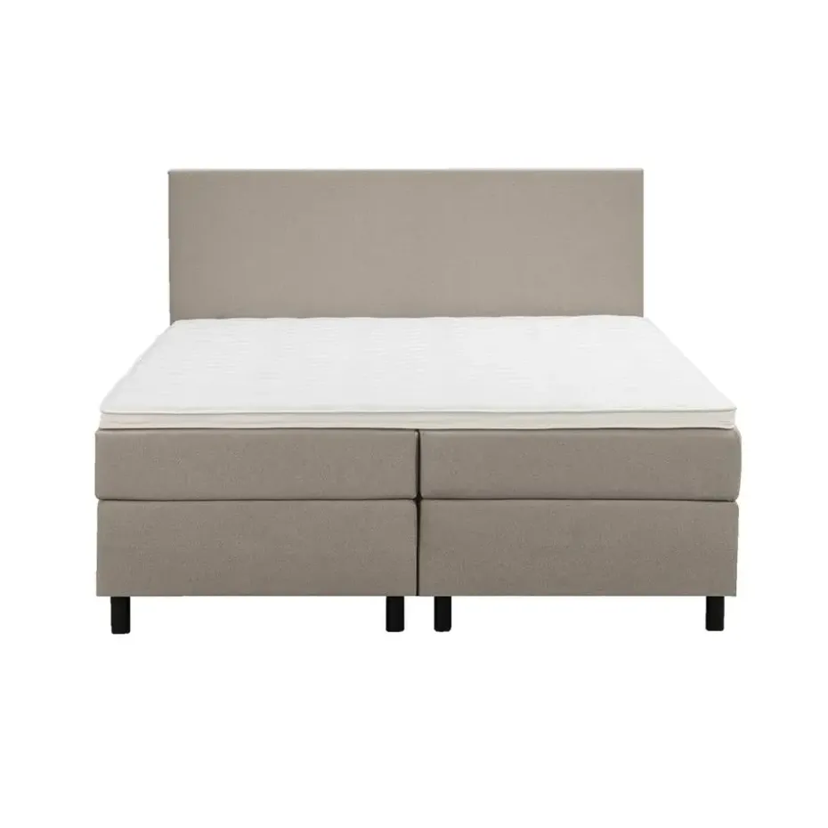 Boxspring Liv egaal - beige - 180x200 cm - ronde poot