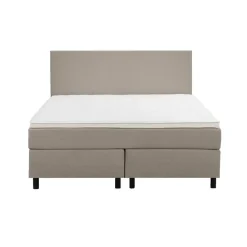 Boxspring Liv egaal - beige - 140x200 cm - ronde poot