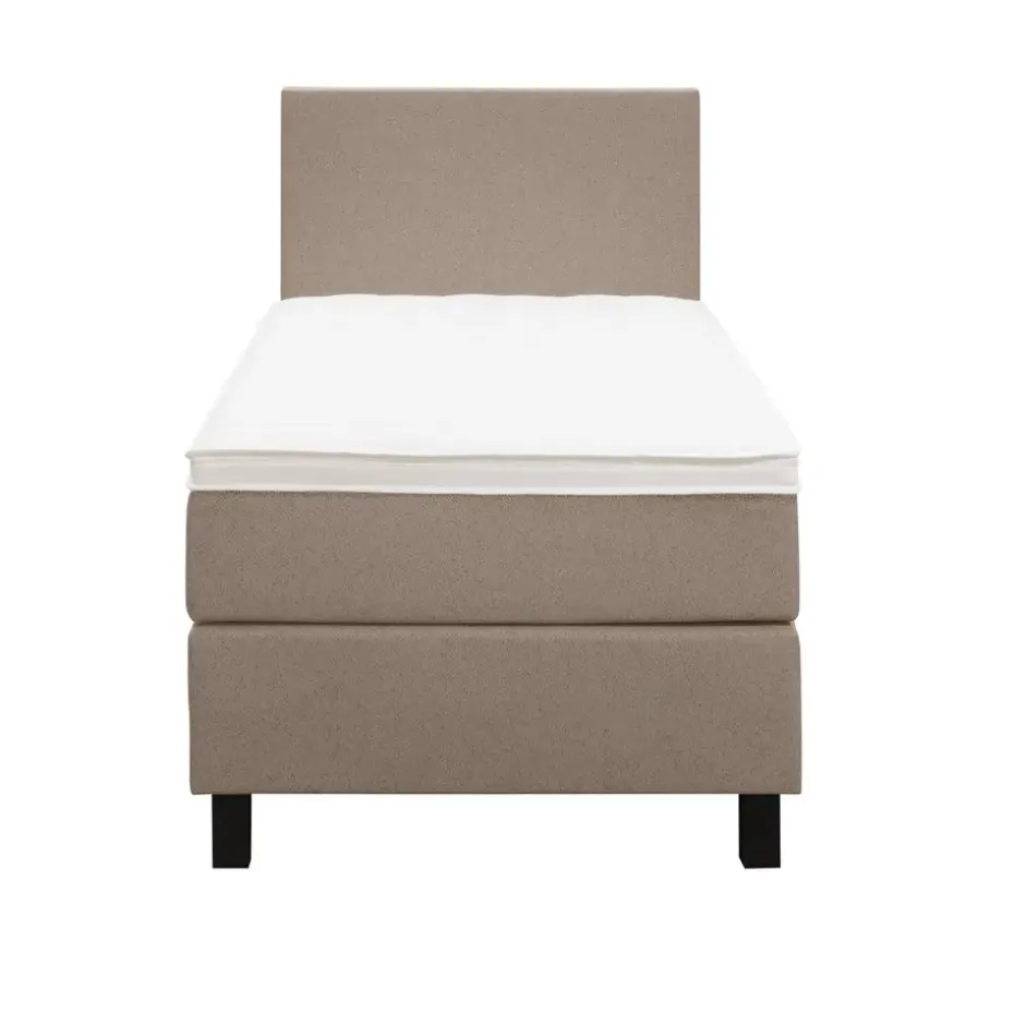 Boxspring Liv egaal - beige - 90x200 cm - vierkante poot