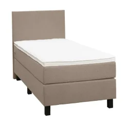 Boxspring Liv egaal - beige - 90x200 cm - vierkante poot
