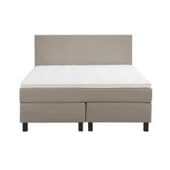 Boxspring Liv egaal - beige - 140x200 cm - vierkante poot