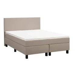 Boxspring Liv egaal - beige - 140x200 cm - vierkante poot