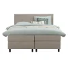Boxspring Liv egaal - beige - 160x200 cm - ronde poot