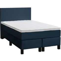 Boxspring Liv egaal - blauw - 120x200 cm - vierkante poot