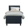 Boxspring Liv egaal - blauw - 90x200 cm - vierkante poot